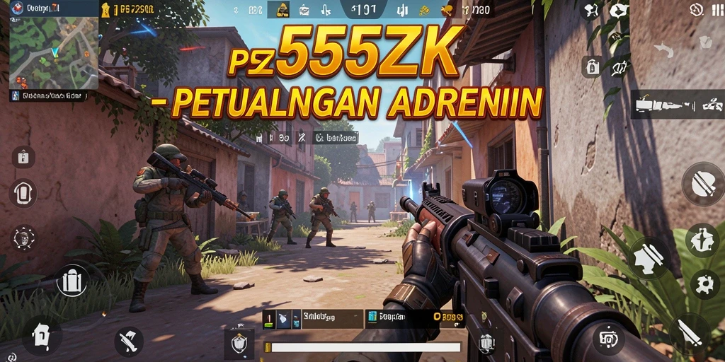 Gameplay seru dari 555ZK dengan aksi tembak-menembak yang mendebarkan.