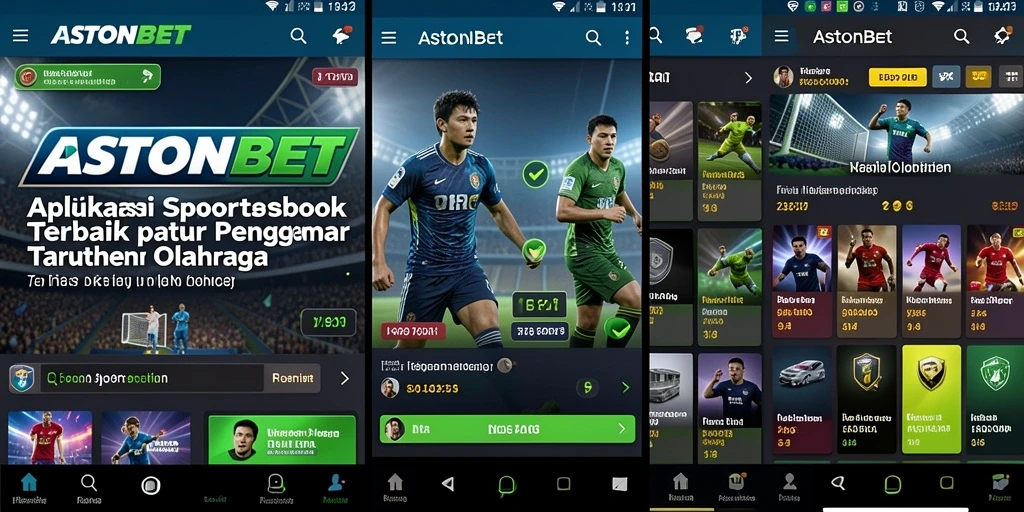 Tampilan utama ASTONBET yang menampilkan berbagai pilihan taruhan olahraga.