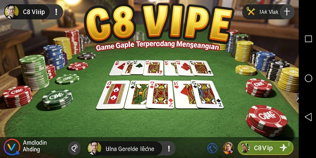 Screenshot gameplay C8VIP yang menampilkan aksi seru Gaple.