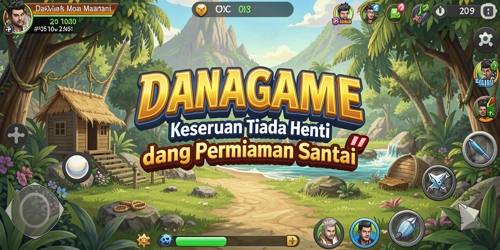 Tangkapan layar utama dari DANAGAME dengan gameplay yang seru dan menarik.
