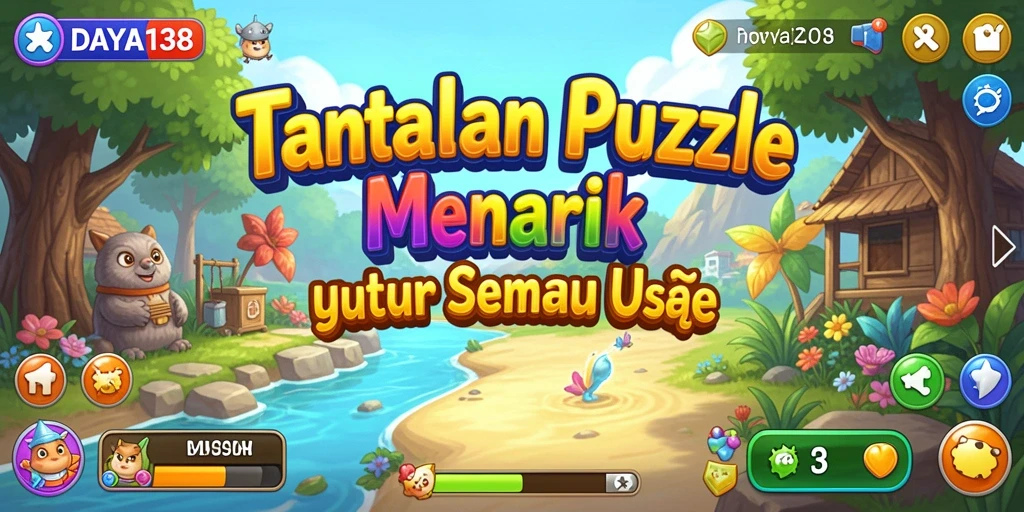 Screenshot utama DAYA138 menampilkan gameplay Puzzle yang menantang.