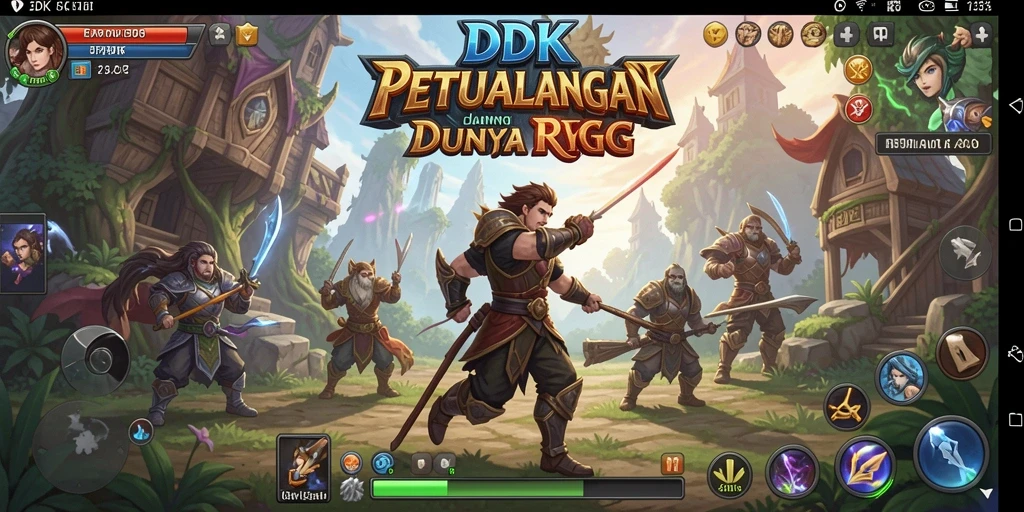 Screenshot DKK yang menunjukkan aksi seru dalam pertarungan RPG.
