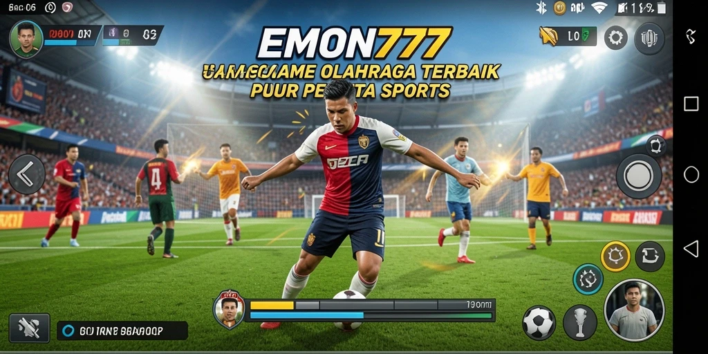 Tangkapan layar EMON777 menunjukkan aksi mendebarkan dalam permainan olahraga.
