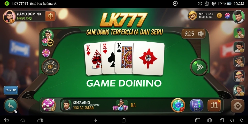 Gameplay utama LK777 yang menampilkan keseruan Domino.