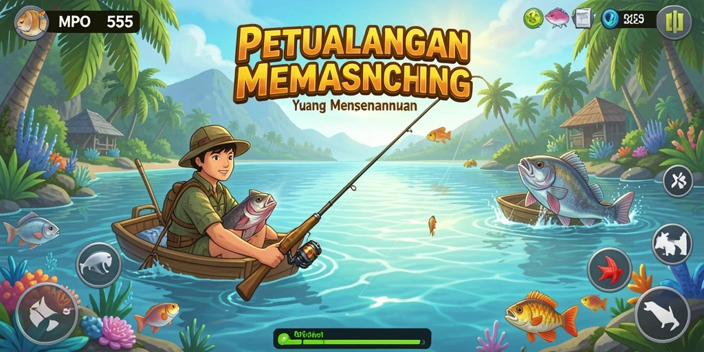 Tampilan screenshot MPO555 menunjukkan aksi memancing yang mendebarkan.