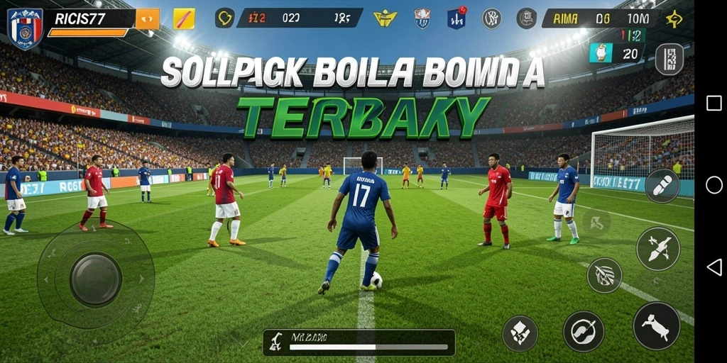 Screenshot menarik dari gameplay RICIS77 yang penuh aksi sepak bola.