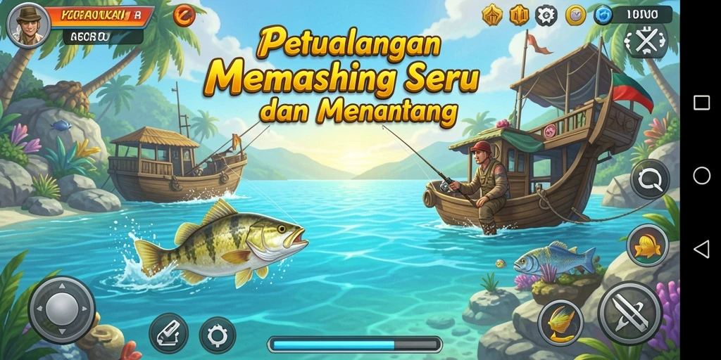 Gameplay VC5 yang menarik dengan mekanisme memancing yang mendalam.