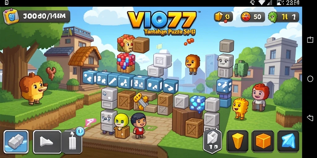 Tampilan gameplay seru VIO77 dengan tantangan puzzle.
